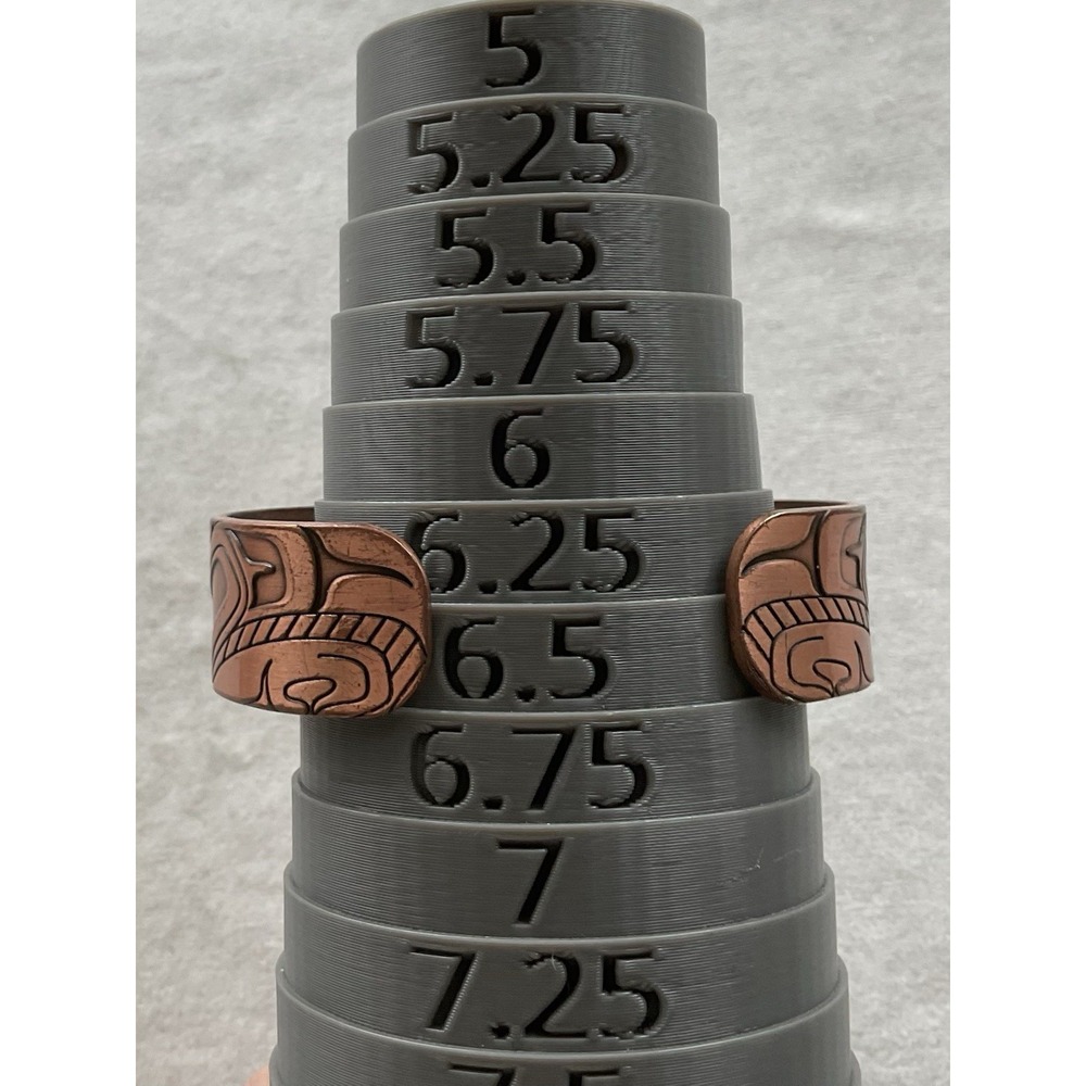 Hummingbirds By Gordon White Haida Native Copper Cuff Bracelet Estate Jewelry - Picture 4 of 7